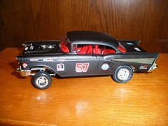 ADULT CUSTOM BUILT 57 CHEVY GASSER NEW 1/25 BB427 MOTOR