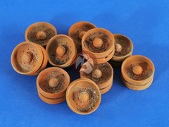 Verlinden 1/35 Burnt Out Rubber Russian T-34 Tank Road Wheels WWII [Resin] 2589