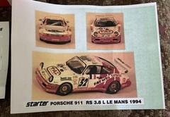 Starter Le Mans 1994 Porsche 911 RS FAT Resin Kit 1:43 Made In France