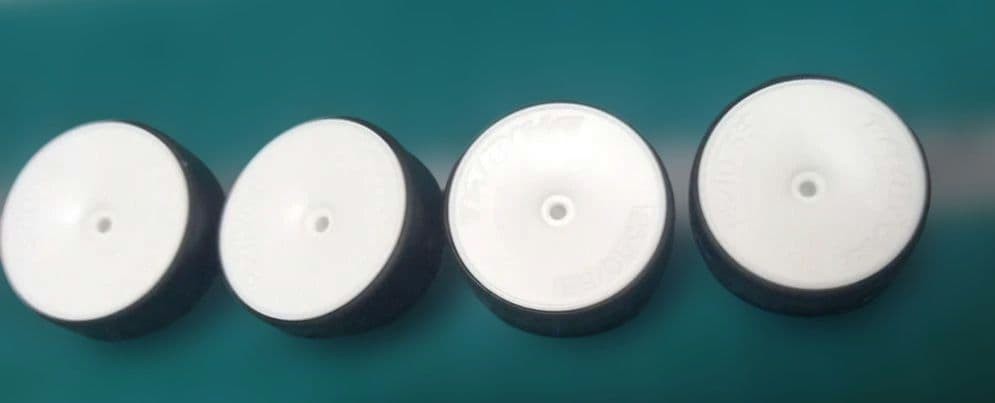 Mini 4WD Super Hard Pella Tires Unused Large Diameter Wheels White