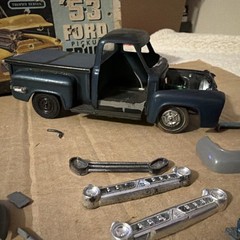 Original ’60’s Issue AMT ’53 Ford Pickup 3 in 1 Model Truck Unfinished 1/25