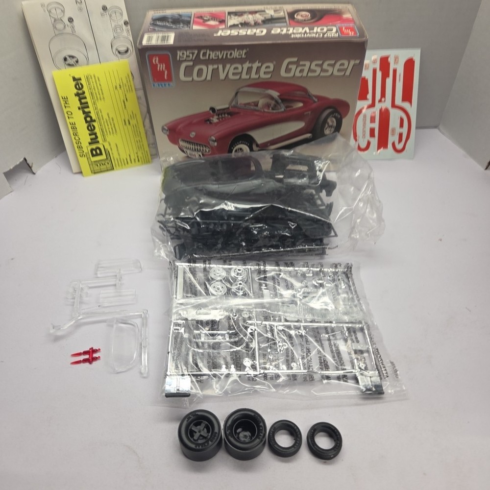 AMT 1/25 57 1957 Chevy Chevrolet Corvette Gasser #6355 Model Kit Bags