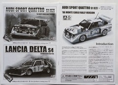 AOSHIMA 1/24 Audi Sports Quattro S1 E2 ’86 Monte Carlo Rally No.21 model kit