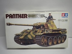 Tamiya WWII Military German Panther Tank Model Kit No. 65 Scale 1/35 Incomplete