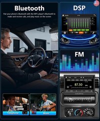 Car Stereo 7 inch Single Din Touch Screen Bluetooth Radio with Flip Out Carplay