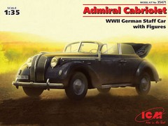 ICM 35471 – Admiral Cabriolet, WWII German Staff Car with Figures – Model Kit