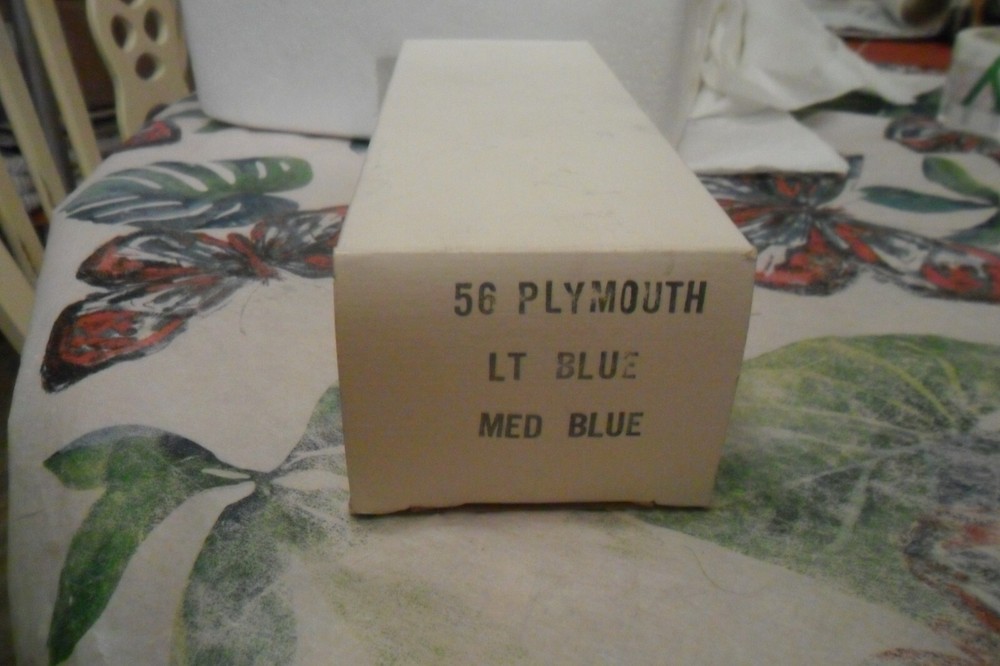 VINTAGE CAR PROMO BOX ONLY 1956 PLYMOUTH LT BLUE MED BLUE 0 0 045555