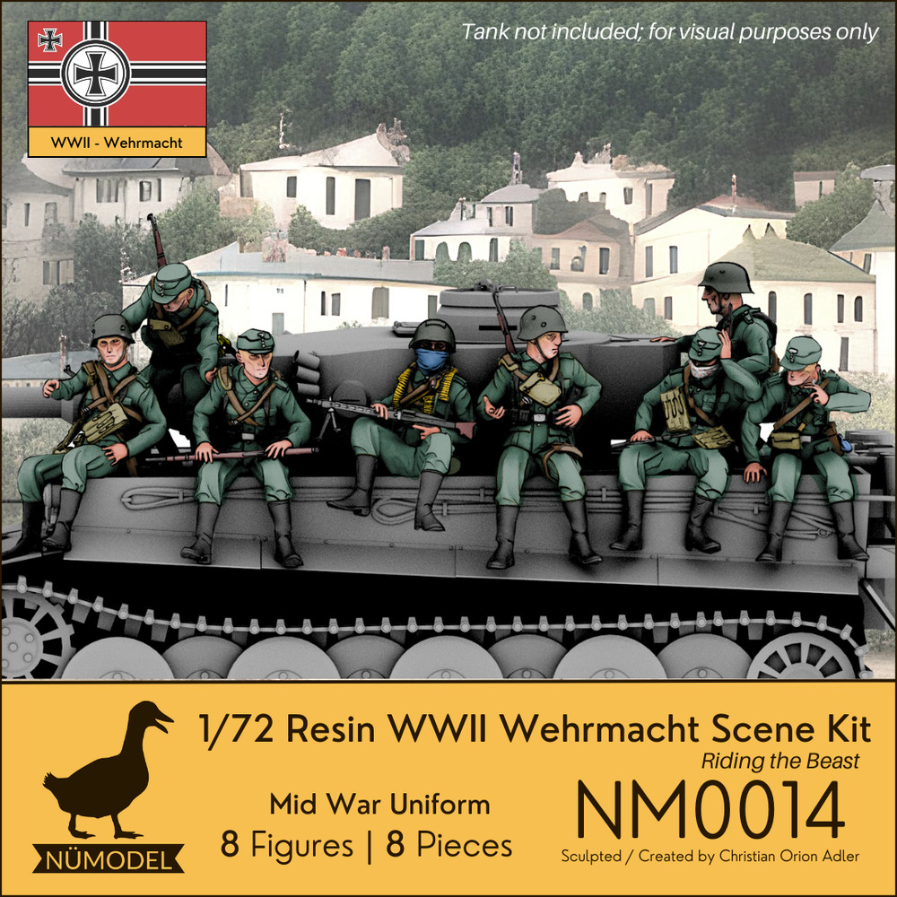 NUMODEL NM0014 | 1/72 Resin WWII Wehrmacht Scene Kit “Riding the Beast” | 8pc