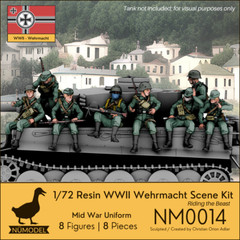 NUMODEL NM0014 | 1/72 Resin WWII Wehrmacht Scene Kit “Riding the Beast” | 8pc