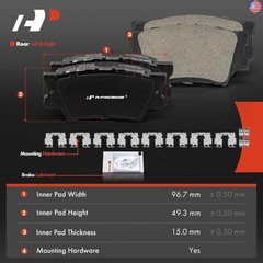 A-Premium Front and Rear Ceramic Disc Brake Pads Set Compatible with Select