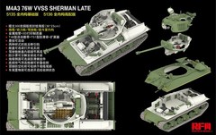 RYEFIELD MODEL RFM RM-5135 1/35 M4A3 76W VVSS Sherman Late w/Full Interior