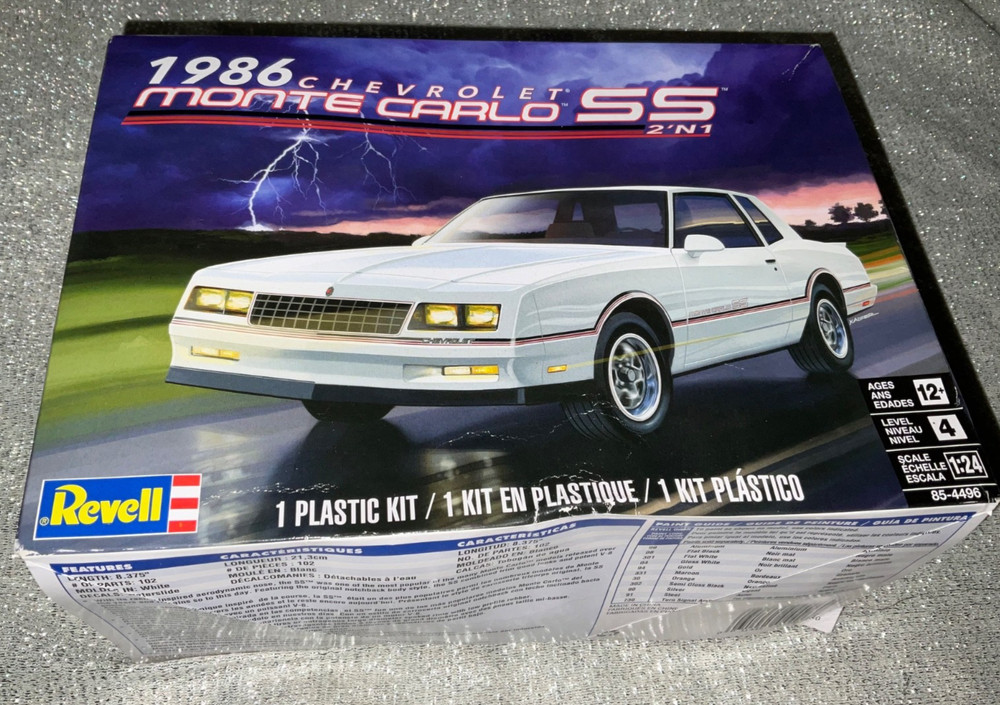Revell 1986 Chevrolet Monte Carlo SS 1/24 4496 (Release 2019) New Open Box