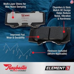 Raybestos Element3 EHT? Automotive Replacement Rear Brake Pad for Selected