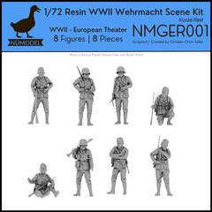 NUMODEL NMGER001 | 1/72 Resin WWII German Wehrmacht Soldier Scene Kit Kurze Rast