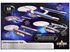 SKILL 2 MODEL KIT USS ENTERPRISE 4 SHIP SET “STAR TREK” 1/2500 BY AMT AMT1485