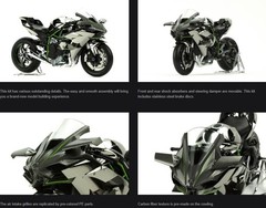MENG 1/9 MT-001s Kawasaki Ninja H2™R (Pre-colored Edition) Brand New Complete