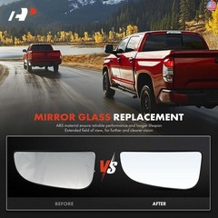 A-Premium Left Driver Side Lower Non-Heated Mirror Glass with Backing Plate –