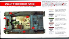 Hataka Hobby Paints WORLD WAR II AFV INTERIOR COLORS Acrylic Paint Set