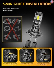 FAHREN ?????????-??? H7 LED Bulbs, ??,????? ????% Brighter, 6500K Cool White,