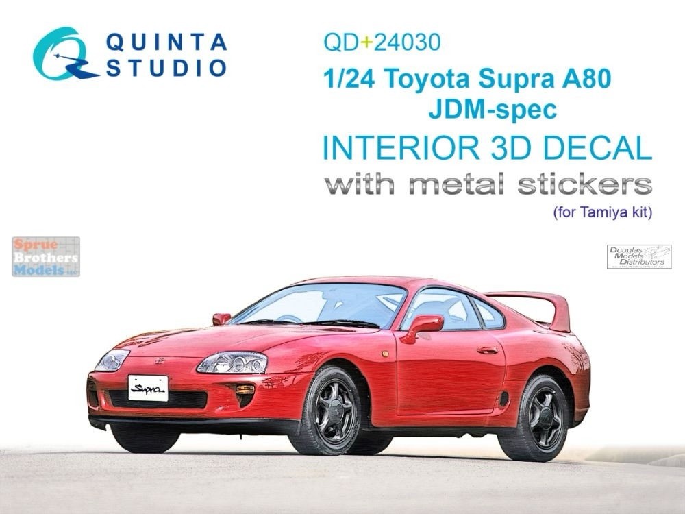 1/24 Quinta 3D Interior Decals 24030R Toyota Supra A80 JDM For TAM