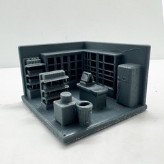 1/72 Full Detailed Facilities Set Desktop Decor DIY Unpainted All-in-One