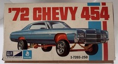 Rare! MPC ‘72 Chevy 454 1/25th Scale Model Kit No 1-7203-250 Open Box Bag Sealed