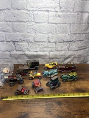 Vintage Model Car Lot Parts Pieces Gowland Revell Hubley Pyro Old Timers