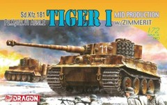 Dragon 1/72 7251 WWII German Tiger I Sd.Kfz.181 Ausf.E Mid Production w/Zimmerit