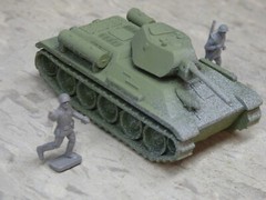 MIR / Roco Minitank Compatible WWII Russian T-34/76 & Airfix Soldiers Lot#7412B©