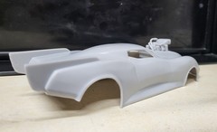 1/24 scale resin 3d printed C3 Corvette Blown Pro Mod drag body model slot car