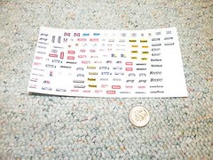 JNJ decals 1/24 1/25 Hoosier Busch Goodyear Unocal STP 76 Prestone etc K8