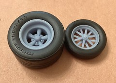 1/24 Scale:17/15-inch “Torq Thrust and ET Gasser 12 spoke” Wheels W/Drag Slicks