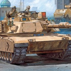 Academy Hobby Model Kit – 1/35 M1A1 Abrams [Iraq 2003] – U.S. Army & Marine Tank