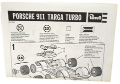 Revell Porsche 911 Targa Turbo Snap-Together 1/25 Model 6212 1980 USA Complete