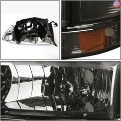 DNA MOTORING Pair Headlights Compatible with 97-04 Dodge Dakota / 98-03