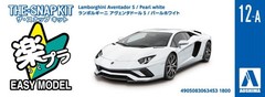AOSHIMA 1/32 The Snap Kit Series Lamborghini Aventador S Pearl White Color-coded