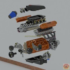 1:8-1:24 Scale Chevy LSX EFI, 3D Resin Printed Kit