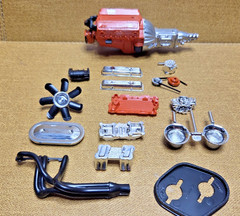 1969 Chevy Camaro Z/28 ENGINE PARTS MISSING BIG 1/12 Scale Monogram Model Kit