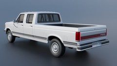 1/25 1987 Ford F-350 Crew Cab Truck Resin Model Kit with Engine, Tires & Clears