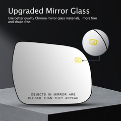 Passenger Side Mirror Glass Compatible with 2011-2020 Toyota Sienna, Right Side