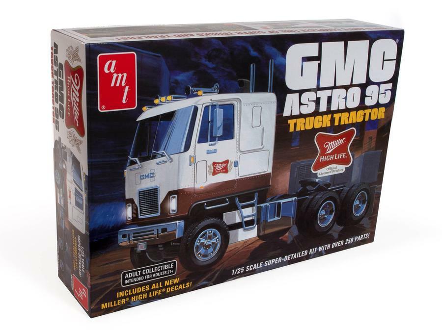 AMT GMC ASTRO 95 Semi Tractor (Miller Beer) 1:25 1230 Plastic Model Kit Big Rig