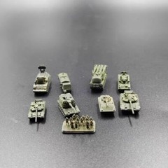 1/350 Russian armored vehicle kit model （8 vehicles+a group of soldiers ）
