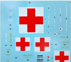 Roden 811 Dodge M43 3/4 TON 4X4 Ambulance truck, 1/35 scale plastic model kit
