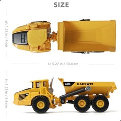 1/87 Scale Articulated Dump Truck Die-Cast Alloy Model – HO Scale Mining Constru