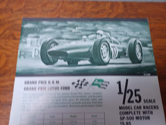 Revell Grand Prix B.R.M or Lotus Ford Dealer Order Sheet Original 1964 JRR24