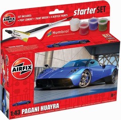 AIRFIX – Starter Set Pagani Huayra 1:43 Scale Plastic Model Car Kit – A55008