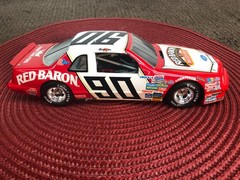 MONOGRAM 1/24 REDBARON #90 T-BIRD STOCK CAR FACTORY BUILT BOX ART DISPLAY MODEL