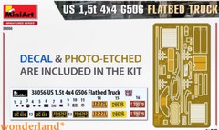 MINIART 38056 1/35 SCALE US 1,5t 4×4 G506 Flatbed Truck Model Kit