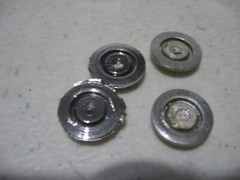 Plastic Model Kit Parts 1957 Chevy Corvette Stock Chrome Hubcaps 1/25 Scale