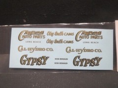 Corvette Auto Parts/Gypsy AA/GS 1/25 Decal from Fremont Racing Specialties